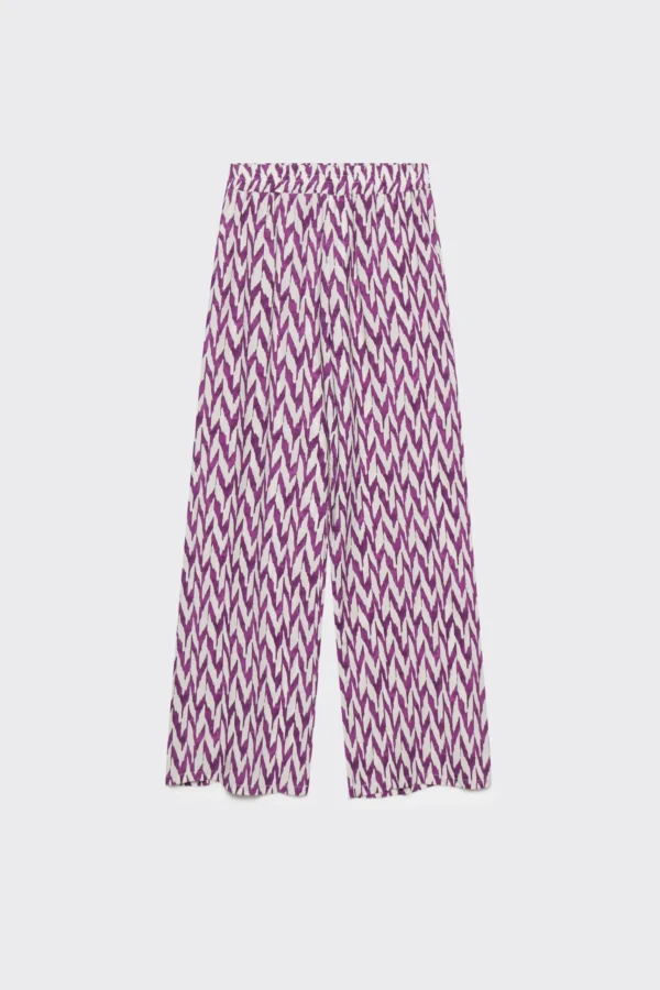 82609 Pantalon fluide imprimée